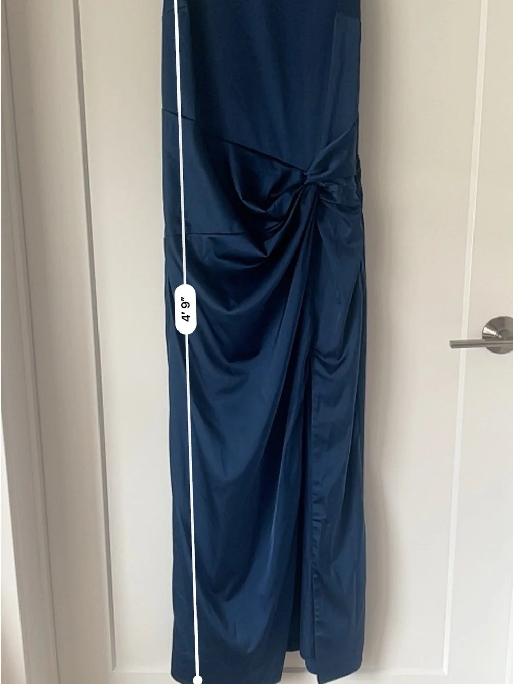 Abercrombie & Fitch Split Knot Draped Maxi Dress in Navy Blue - NWT!